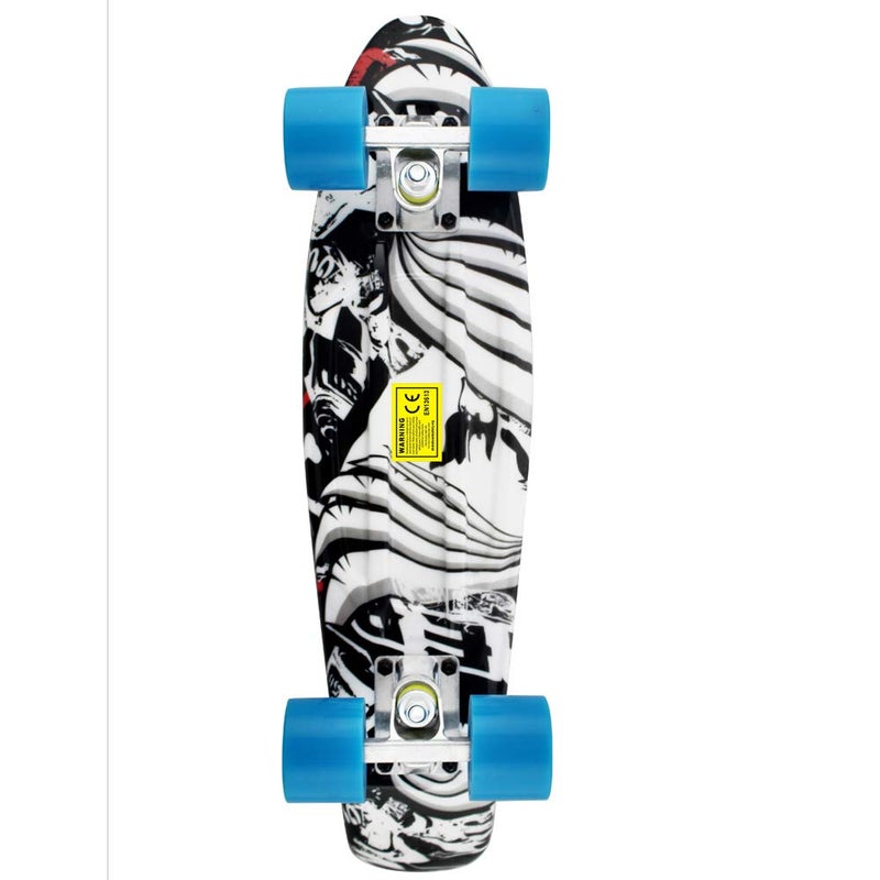 Meketec Skateboards Kids Mini Cruiser Retro Boy Girl Skateboard for Kids Youth Beginners Children Toddler Teenagers Adults Dog 22 inch (Graffiti) - Image 3